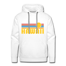 Premium Hawaii Hoodie - Retro Sun Premium Men's Hawaii Sweatshirt / Hoodie - white
