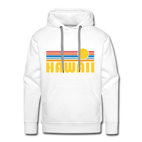 Premium Hawaii Hoodie - Retro Sun Premium Men's Hawaii Sweatshirt / Hoodie - white