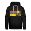 Premium Hawaii Hoodie - Retro Sun Premium Men's Hawaii Sweatshirt / Hoodie - black