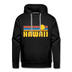 Premium Hawaii Hoodie - Retro Sun Premium Men's Hawaii Sweatshirt / Hoodie - black
