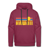 Premium Hawaii Hoodie - Retro Sun Premium Men's Hawaii Sweatshirt / Hoodie - burgundy