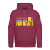 Premium Hawaii Hoodie - Retro Sun Premium Men's Hawaii Sweatshirt / Hoodie - burgundy