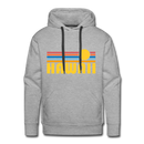 Premium Hawaii Hoodie - Retro Sun Premium Men's Hawaii Sweatshirt / Hoodie - heather grey
