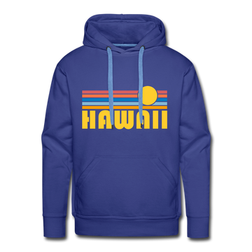 Premium Hawaii Hoodie - Retro Sun Premium Men's Hawaii Sweatshirt / Hoodie - royalblue