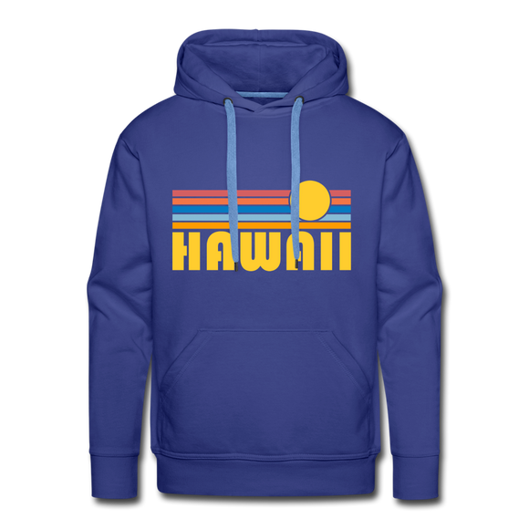 Premium Hawaii Hoodie - Retro Sun Premium Men's Hawaii Sweatshirt / Hoodie - royalblue