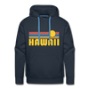 Premium Hawaii Hoodie - Retro Sun Premium Men's Hawaii Sweatshirt / Hoodie - navy