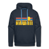 Premium Hawaii Hoodie - Retro Sun Premium Men's Hawaii Sweatshirt / Hoodie - navy
