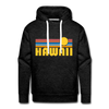 Premium Hawaii Hoodie - Retro Sun Premium Men's Hawaii Sweatshirt / Hoodie - charcoal grey