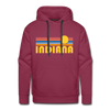 Premium Indiana Hoodie - Retro Sun Premium Men's Indiana Sweatshirt / Hoodie - burgundy