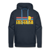 Premium Indiana Hoodie - Retro Sun Premium Men's Indiana Sweatshirt / Hoodie - navy