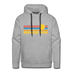 Premium Jackson Hole, Wyoming Hoodie - Retro Sun Premium Men's Jackson Hole Sweatshirt / Hoodie - heather grey
