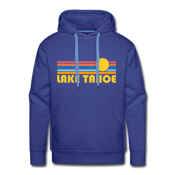 Premium Lake Tahoe, California Hoodie - Retro Sun Premium Men's Lake Tahoe Sweatshirt / Hoodie - royalblue