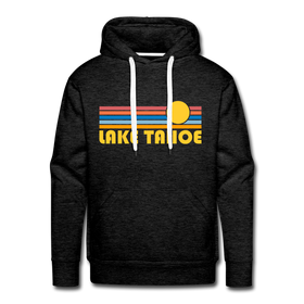 Premium Lake Tahoe, California Hoodie - Retro Sun Premium Men's Lake Tahoe Sweatshirt / Hoodie