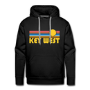 Premium Key West, Florida Hoodie - Retro Sun Premium Men's Key West Sweatshirt / Hoodie - black