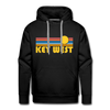Premium Key West, Florida Hoodie - Retro Sun Premium Men's Key West Sweatshirt / Hoodie - black