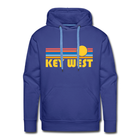 Premium Key West, Florida Hoodie - Retro Sun Premium Men's Key West Sweatshirt / Hoodie - royalblue