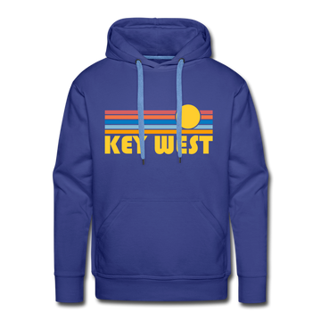 Premium Key West, Florida Hoodie - Retro Sun Premium Men's Key West Sweatshirt / Hoodie - royalblue