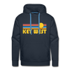 Premium Key West, Florida Hoodie - Retro Sun Premium Men's Key West Sweatshirt / Hoodie - navy