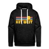 Premium Key West, Florida Hoodie - Retro Sun Premium Men's Key West Sweatshirt / Hoodie - charcoal grey