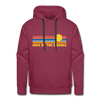Premium Lake of the Ozarks, Missouri Hoodie - Retro Sun Premium Men's Lake of the Ozarks Sweatshirt / Hoodie - burgundy