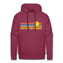 Premium Lake of the Ozarks, Missouri Hoodie - Retro Sun Premium Men's Lake of the Ozarks Sweatshirt / Hoodie - burgundy