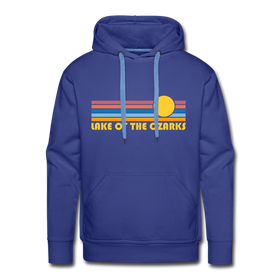 Premium Lake of the Ozarks, Missouri Hoodie - Retro Sun Premium Men's Lake of the Ozarks Sweatshirt / Hoodie - royalblue