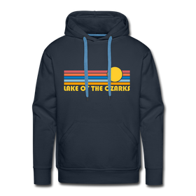Premium Lake of the Ozarks, Missouri Hoodie - Retro Sun Premium Men's Lake of the Ozarks Sweatshirt / Hoodie