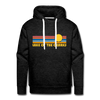 Premium Lake of the Ozarks, Missouri Hoodie - Retro Sun Premium Men's Lake of the Ozarks Sweatshirt / Hoodie - charcoal grey