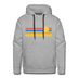 Premium North Carolina Hoodie - Retro Sun Premium Men's North Carolina Sweatshirt / Hoodie - heather grey