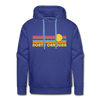 Premium North Carolina Hoodie - Retro Sun Premium Men's North Carolina Sweatshirt / Hoodie - royalblue