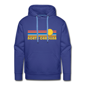 Premium North Carolina Hoodie - Retro Sun Premium Men's North Carolina Sweatshirt / Hoodie - royalblue