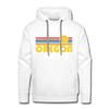 Premium Oregon Hoodie - Retro Sun Premium Men's Oregon Sweatshirt / Hoodie - white