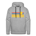 Premium Oregon Hoodie - Retro Sun Premium Men's Oregon Sweatshirt / Hoodie - heather grey