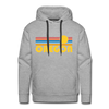 Premium Oregon Hoodie - Retro Sun Premium Men's Oregon Sweatshirt / Hoodie - heather grey