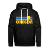 Premium Oregon Hoodie - Retro Sun Premium Men's Oregon Sweatshirt / Hoodie - charcoal grey