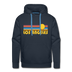 Premium Los Angeles, California Hoodie - Retro Sun Premium Men's Los Angeles Sweatshirt / Hoodie - navy