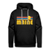 Premium Maine Hoodie - Retro Sun Premium Men's Maine Sweatshirt / Hoodie - black