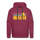 Premium Maine Hoodie - Retro Sun Premium Men's Maine Sweatshirt / Hoodie - burgundy