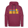 Premium Maine Hoodie - Retro Sun Premium Men's Maine Sweatshirt / Hoodie - burgundy