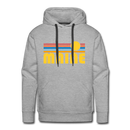 Premium Maine Hoodie - Retro Sun Premium Men's Maine Sweatshirt / Hoodie - heather grey