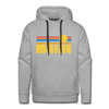 Premium Maine Hoodie - Retro Sun Premium Men's Maine Sweatshirt / Hoodie - heather grey