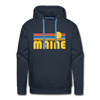 Premium Maine Hoodie - Retro Sun Premium Men's Maine Sweatshirt / Hoodie - navy