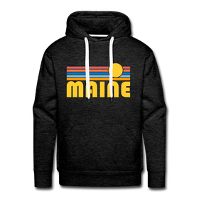 Premium Maine Hoodie - Retro Sun Premium Men's Maine Sweatshirt / Hoodie