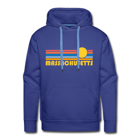 Premium Massachusetts Hoodie - Retro Sun Premium Men's Massachusetts Sweatshirt / Hoodie - royalblue