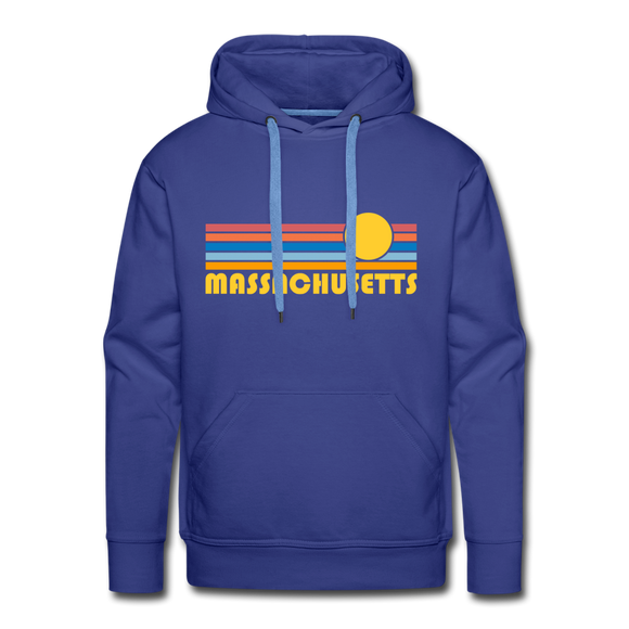 Premium Massachusetts Hoodie - Retro Sun Premium Men's Massachusetts Sweatshirt / Hoodie - royalblue