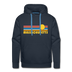 Premium Massachusetts Hoodie - Retro Sun Premium Men's Massachusetts Sweatshirt / Hoodie - navy