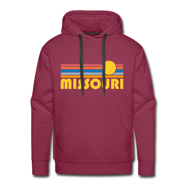 Premium Missouri Hoodie - Retro Sun Premium Men's Missouri Sweatshirt / Hoodie - burgundy