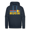Premium Missouri Hoodie - Retro Sun Premium Men's Missouri Sweatshirt / Hoodie