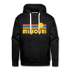 Premium Missouri Hoodie - Retro Sun Premium Men's Missouri Sweatshirt / Hoodie - charcoal grey