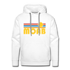 Premium Moab, Utah Hoodie - Retro Sun Premium Men's Moab Sweatshirt / Hoodie - white